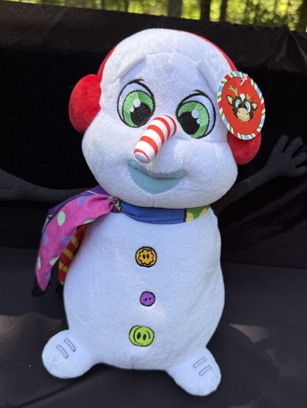Cane The Snowman Plush Big 13” Edition Candy Cane Nose Reindeer In Here